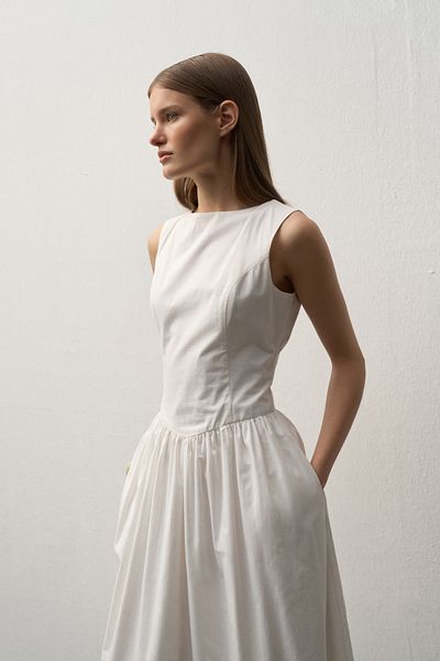 Mathilda By Çiğdem Bilici Women's White Diana Midi Dress