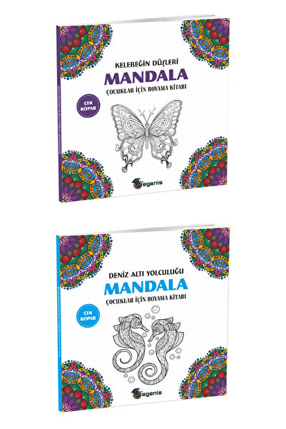 Egenis Mandala Boyama Kitap Seti – Kelebeğin Düşleri & Deniz Altı Yolculuğu (2'li Set)