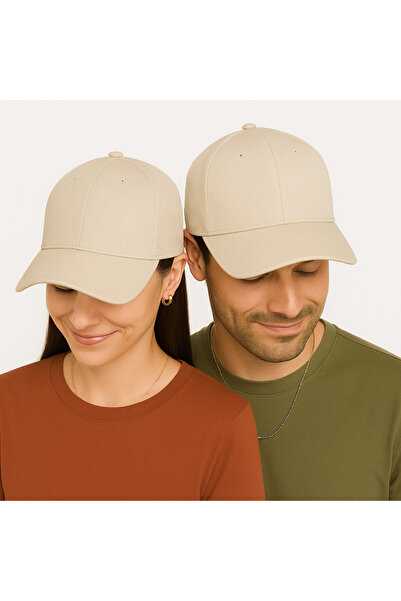 sf collection Șapcă sport din bumbac crem – Set de 2 șepci de vară, de culoar...