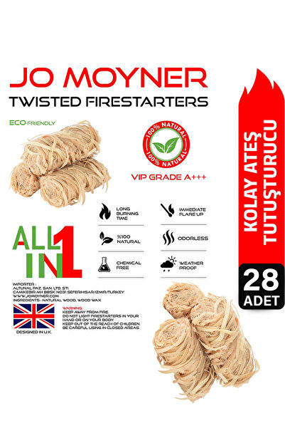 Jo Moyner Şömine Mangal Soba Fırın Semaver Barbekü Tutuşturucu Doğal Odun Yün...