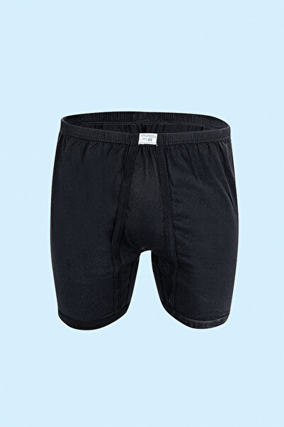 Ceylanoğlu Men's 6-Piece Organic Cotton Combed Single Jersey Black Argentina Long Panties 003