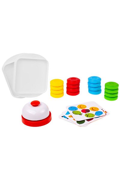 zola Joc logica Quick Pucks, 16 discuri, carticica imagini, plastic, 4 ani, 14.5x11.5 cm