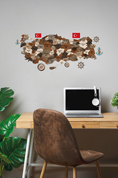 Akıllı Kağıt ديكور المنزل تركيا خريطة لاصقة ملصق