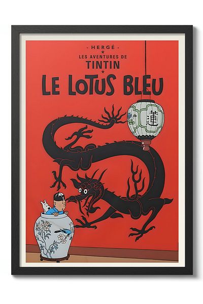 Taranist Αφίσα - TinTin Cartoon Comic Cartoon Retro Διακόσμηση με δοπαμίνη