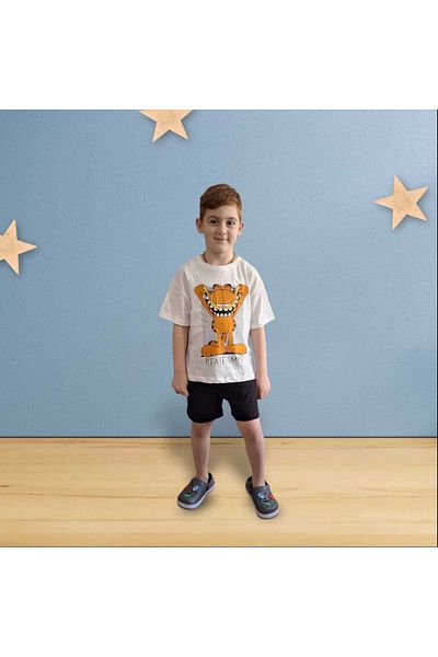 Tiny Boy's Character Detailed T-Shirt and Shorts Set