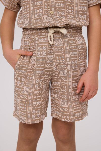 Nebbati BG Store Erkek Çocuk Desenli Şort