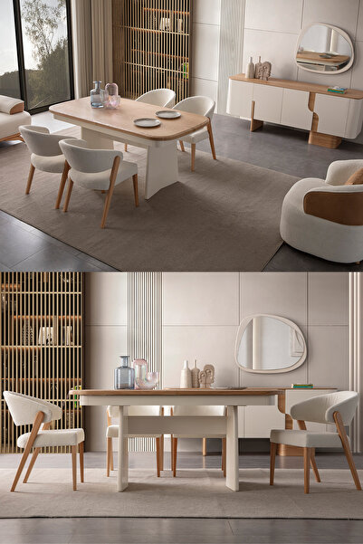 Eymense Salda Açılır Yemek Odası Takımı 4 Sandalyeli