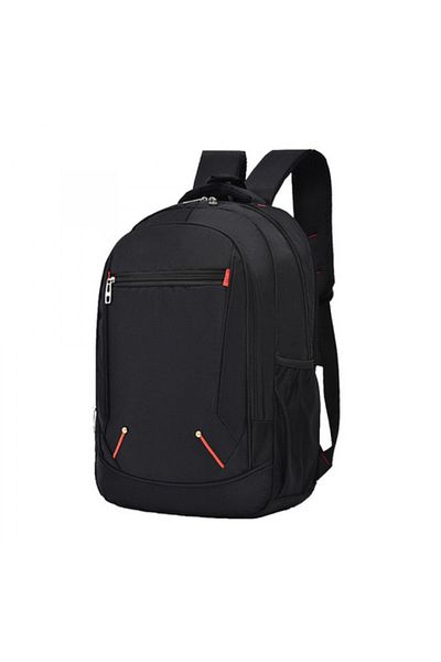 zola Ghiozdan adolescenti rezistent la apa, 2 compartimente, negru cu rosu, 45x31x16 cm