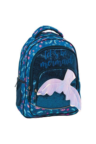 zola Ghiozdan ergonomic, usor, 3 compartimente, sirena 3D, clasa 0–3, 39x28x16 cm