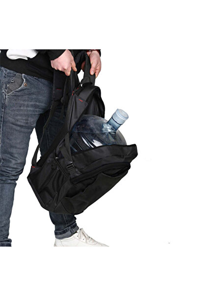 zola Εφηβικό σακίδιο πλάτης, 2 θήκες, πλαϊνές τσέπες και αγκράφες, μαύρο, 48x31x15 cm, αδιάβροχο