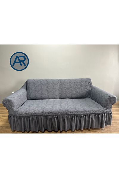 ARTUÇ Jacquard Ottoman Pattern 3 Seater Sofa Cover with Elastic Skirt Sofa Cover Flexible Fabric Stain Resistant