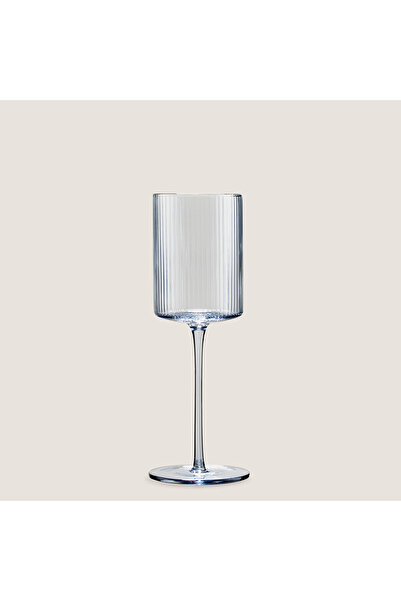 Chakra Silian Beyaz Şarap Kadehi Mavi
