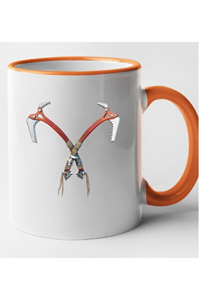 OEM Cană personalizată cu mâner portocaliu Fortnite - Pry Axe, INOVATIX®. 330ml