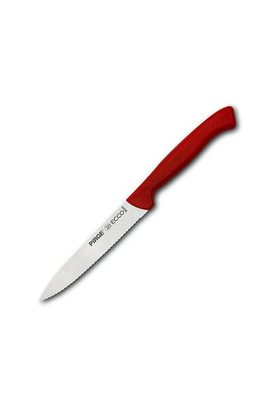 PİRGE Pirge - Utility Knife Serrated 12 cm Red