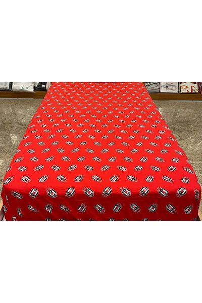 Taç Bjk Black and White Cotton Licensed Single Bed Sheet and Pillow Case 100X200 cm