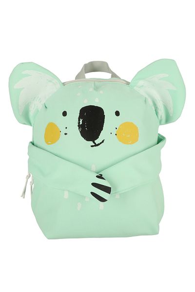 zola Rucsac copii, bretele buretate, manute magnetice, model koala verde, 23x28x11.5 cm