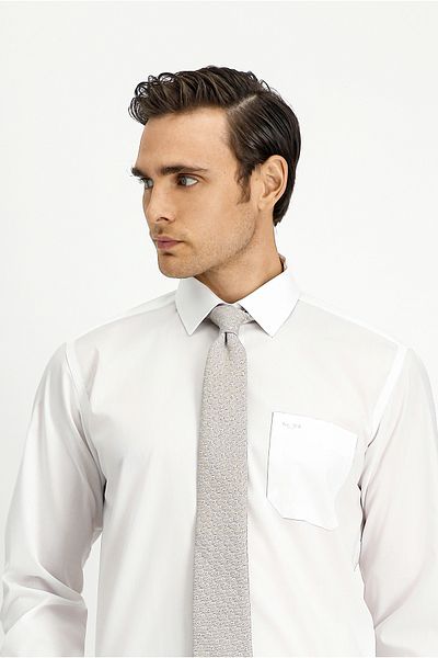 Kiğılı Long Sleeve Regular Fit Non Iron Iron-Free Cotton Shirt