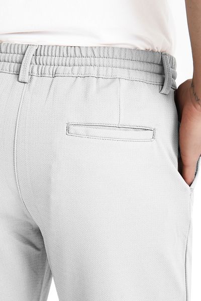 Varetta Ανδρικό Cloud Grey μέσης με ελαστική τσέπη Lycra Jogger Παντελόνι ίσιο πόδι