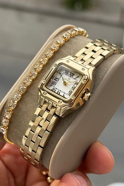 Homies Women's Wristwatch Waterproof Small Case with Gift Box and Bracelet Gift.Hmcrt73846