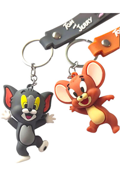 Mesan Accessory TOM VE JERRY 2'Lİ 3D SİLİKON ÇİFT HEDİYELİK ANAHTARLIK