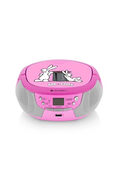 Gogen Children's CD radio BOB AND BOBEK, 2 x 0.8 W, Bluetooth, karaoke, microphone, MP 3, USB, AUX