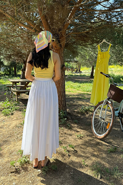 Seda Yalçın Atelier White Pinterest Flowy Premium Skirt