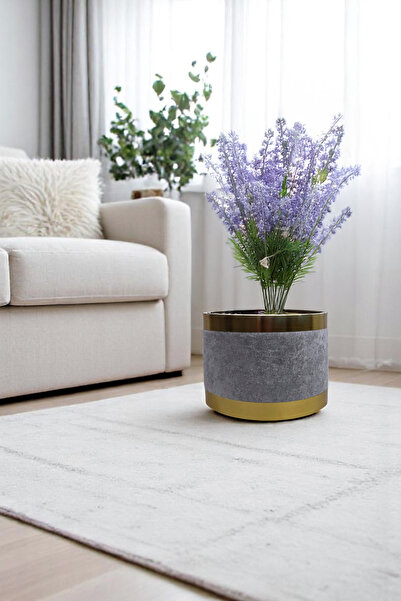 Arte Cotone Dekoratif Saksılık | Bej, Krem, Pembe, Gri Ayaklı & Ayaksız Modeller | Kadife Kumaşlı Çiçeklik