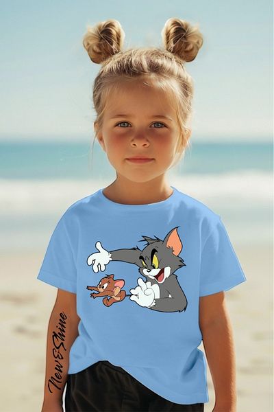 New Shine TRIOC OVERSIZE IMPRIMAT TOM ȘI JERRY PENTRU COPII