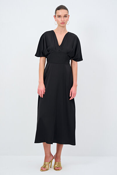 Love My Body V Yaka Elbise