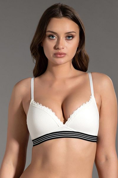 C&City Lace Detail Unsupported Children's Bra C18132 Ecru