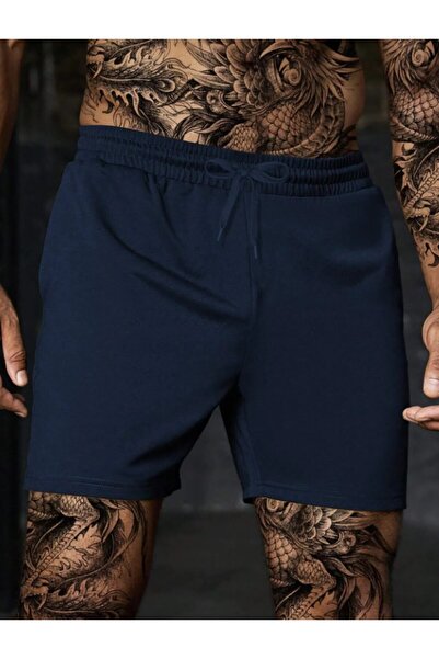 FUNSTYLE Pantaloni scurți bărbați, croi lejer, bleumarin