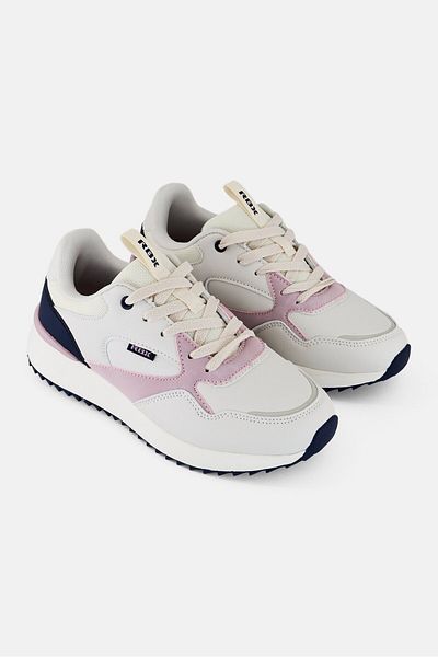 RBX Women Leather Upper Lace Up Outdoor Shoes, Beige