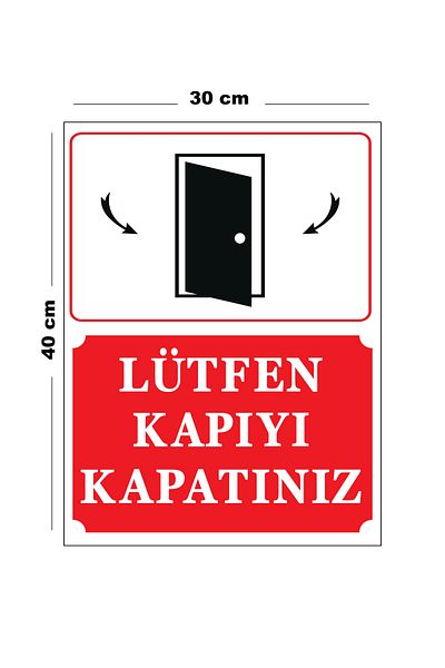 Lucena Metal Please Close the Door 30 cm X 40 cm A3 Size Warning Sign Directional Sign
