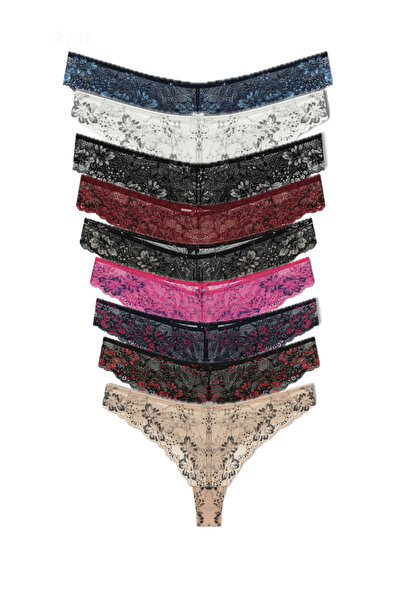 YOYYO DANTELLİ,GÖPÜRLÜ TANGA,KÜLOT İÇ GİYİM PAMUKLLU DETAYLI