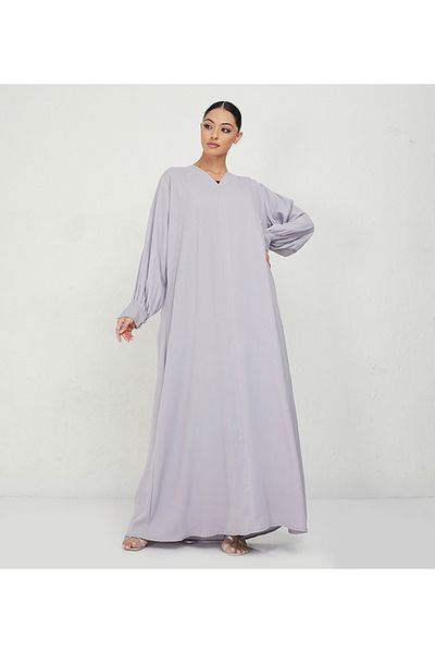 Rosette Abaya Gray Abaya