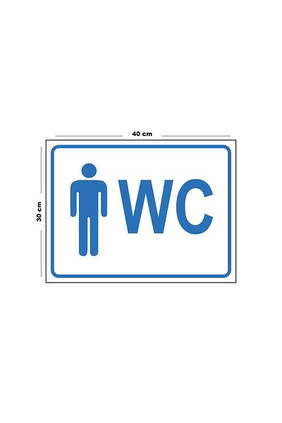 Lucena Metal Male Wc 30cm X 40cm A3 Size Warning Sign Direction Sign