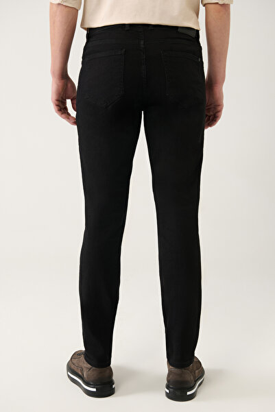Avva Erkek Siyah Eskitme Yıkamalı Esnek Moscow Jean Pantolon E003514