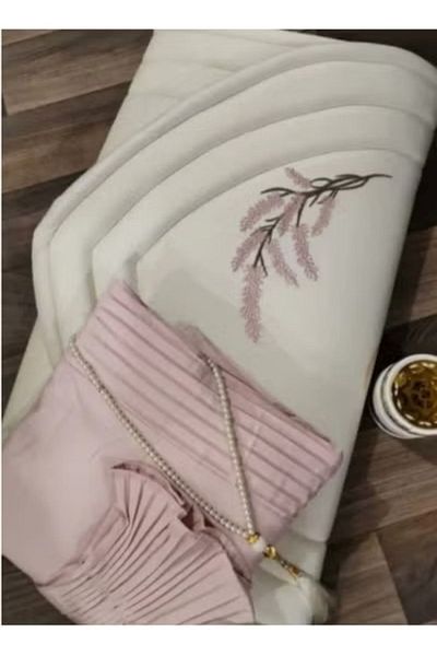 Gerenic Istanbul Prayer Rug Set with Prayer Sheet for Women - Flesh