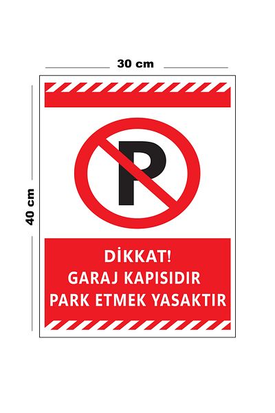 Lucena Metal Caution Garage Door Is Parked Prohibited 30 cm X 40 cm A3 Size Warning Sign Direction