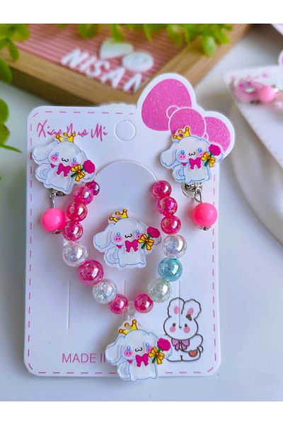 Nisankids Cinnamoroll Earrings-Ring-Bangle Set of 3