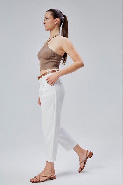 Jamila Belted Carrot Cut Women's Trousers