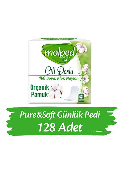Molped فوط يومية نقية وناعمة 128 قطعة