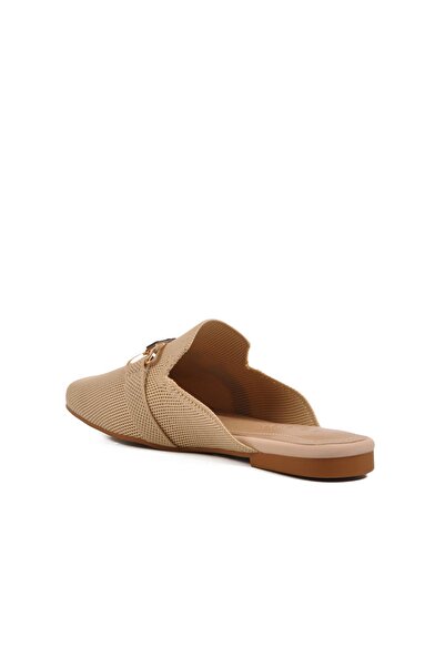 AYAKMOD 277132 Z Бежеві жіночі тапочки з закритим носком