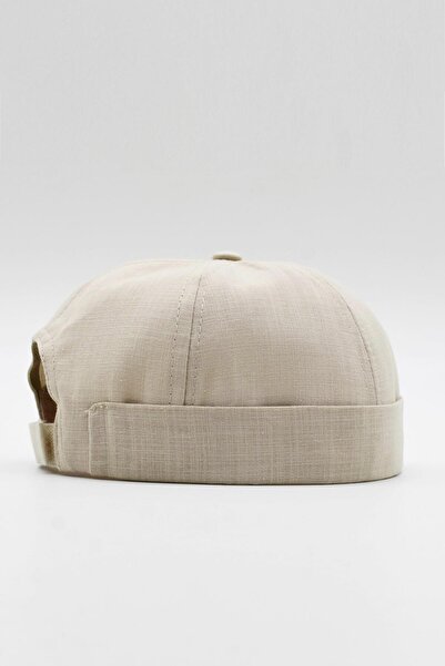 Külah Ecru Linen Summer Cap Docker Hat