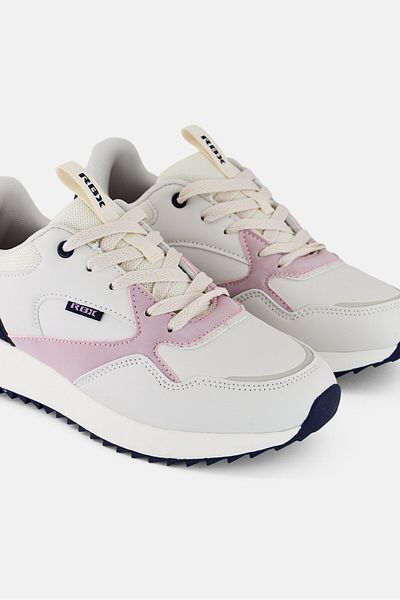 RBX Women Leather Upper Lace Up Outdoor Shoes, Beige