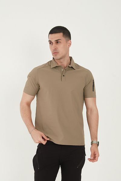 Camp Scoutland Camp615 Ανδρικό μπεζ Tactical T-Shirt με εξωτερικό τακτικό απωθητικό νερό