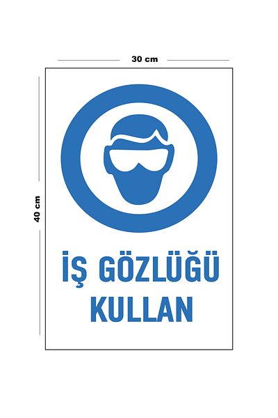 Lucena Use Metal Work Glasses 30cm X 40cm A3 Size Warning Sign Directional Sign