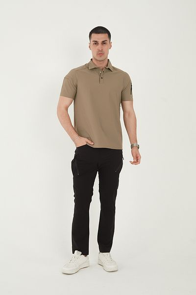 Camp Scoutland Camp615 Ανδρικό μπεζ Tactical T-Shirt με εξωτερικό τακτικό απωθητικό νερό
