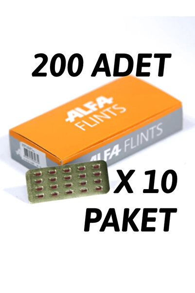 nistabolje Çakmak Taşı 200 Adet (10 paket) Standart Çakmak taşı