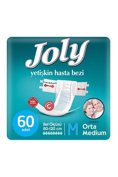 Joly Adult Patient Diapers Medium 60 Pieces